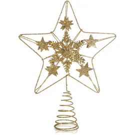 COM-FOUR Deko Stern 24,5 cm goldfarben