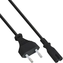 InLine Netzkabel, Netzstecker auf Euro 8 C7 Stecker, 5m