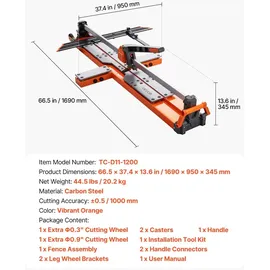 Vevor Fliesenschneider 1200 mm