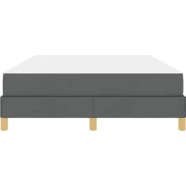 vidaXL Boxspringbett mit Matratze Dunkelgrau 140 x 200 cm Stoff