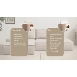 OTTO home Eckcouch Cord 2-Sitzer Grau