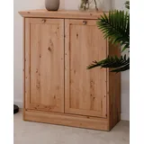 furn.design Rubik 80 x 90 x 35 cm Eiche Artisan / Beige
