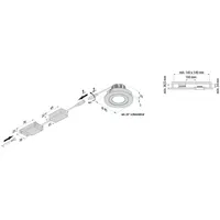 Hera LED-Einbaustrahler Eco SR 68 weiß 3.000 K Ø