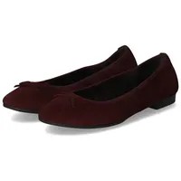 TAMARIS Damen Ballerina Leder bequem; Merlot, EU 39 -