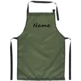 Ferocity Personalisierter Kinderschürze Kind Malschürze Kunstkittel Kochschürze Apron Werkschürze mit einem motiv grün Name [074] - 60 - 44 cm