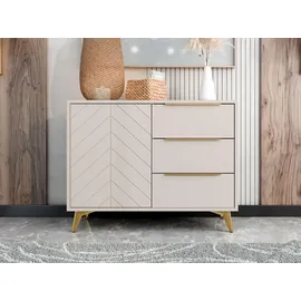 Mirjan24 Kombikommode 104 x 80 x 40 cm Sandbeige