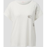 s.Oliver T-Shirt mit Pailletten, Damen, creme, 46