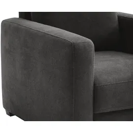bobb Sessel Lisa de Luxe Mikrofaser 85 x 90 x 93 cm Schwarz