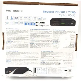 METRONIC DVB-T HD Decoder für TV – HDMI, Scart, Demodulator, Empfänger, Adapter, Tuner für DVB-T-Antenne – Recorder USB 441658