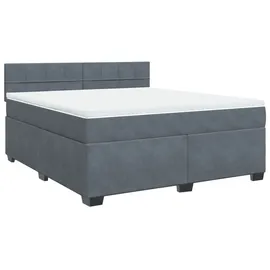 vidaXL Boxspringbett 180 x 200 cm Dunkelgrau