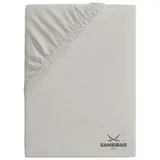 Sansibar Spannbettlaken Jersey 100 x 200 cm grau
