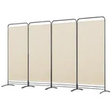 Angel Living Paravent Klappbar Raumteiler Freistehend Sichtschutzwand (4 St), Paravent 4 Teilig, 324(B) x 50(T) x 180(H)cm beige 324 cm x 180 cm x 50 cm
