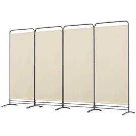 Angel Living Paravent Klappbar Raumteiler Freistehend Sichtschutzwand (4 St), Paravent 4 Teilig, 324(B) x 50(T) x 180(H)cm beige 324 cm x 180 cm x 50 cm