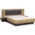 Rauch Bettanlage RAUCH "Bett Doppelbett Komortbett BILBAO-EXTRA", braun (eiche artisan, graumetallic), B:245cm H:109cm T:207cm, Holzwerkstoff, Schlafzimmermöbel-Sets, Bettgestell, Polster-Kopfteil in Lederoptik basalt, mit Beleuchtung MADE IN GERMANY