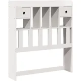 vidaXL Kopfteil mit Stauraum Weiß 90 cm Massivholz Kiefer