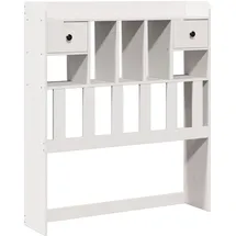 vidaXL Kopfteil mit Stauraum Weiß 90 cm Massivholz Kiefer