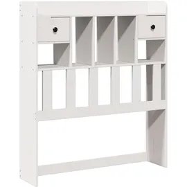 vidaXL Kopfteil mit Stauraum Weiß 90 cm Massivholz Kiefer