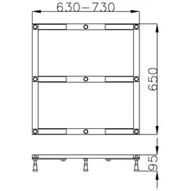 Hoesch Untergestell Muna für 150/160/170/180x70/75cm