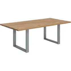 Esstisch SIT "Tops&Tables", beige (natur), B:180cm, Tische, mit Tischplatte aus Wildeiche, mit Baumkante wie gewachsen, Vintage