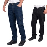 Lee Cooper LCPNT239 Herren Arbeitskleidung Sicherheit Stretch Denim Zimmermann Jeans Arbeitshosen, Blau, 36W / 31L