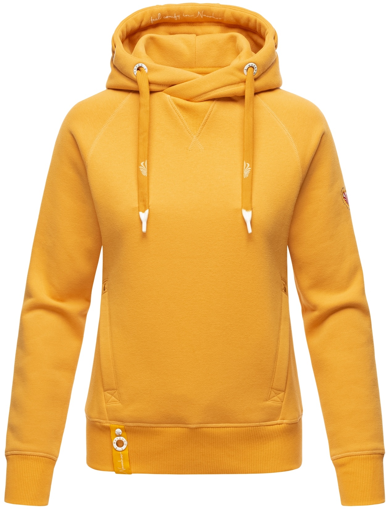 NAVAHOO Damen Kapuzensweatshirt Hoodie mit Kapuze & Breiten Tunnelzugkordeln Liebesmäuschen