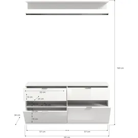 xonox home Projekt X Kommode - Garderobenstange - Schwarz