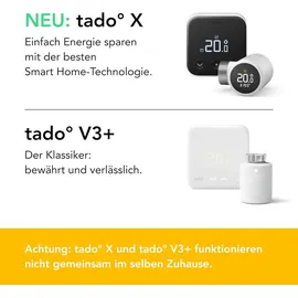 tado° Smartes Heizkörperthermostat X – Starter Kit mit Bridge X, Heizungssteuerung per App und Smart Speaker (Alexa, Siri, Google Assistant), Energie sparen, DIY Installation, nicht kompatibel mit V3+