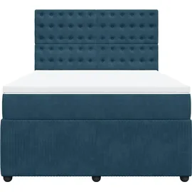 vidaXL Boxspringbett 140 x 200 cm Blau