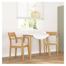 vidaXL Esszimmerstühle mit Kissen 2 Stk. Natur Massivholz Gummibaum