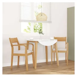 vidaXL Esszimmerstühle mit Kissen 2 Stk. Natur Massivholz Gummibaum