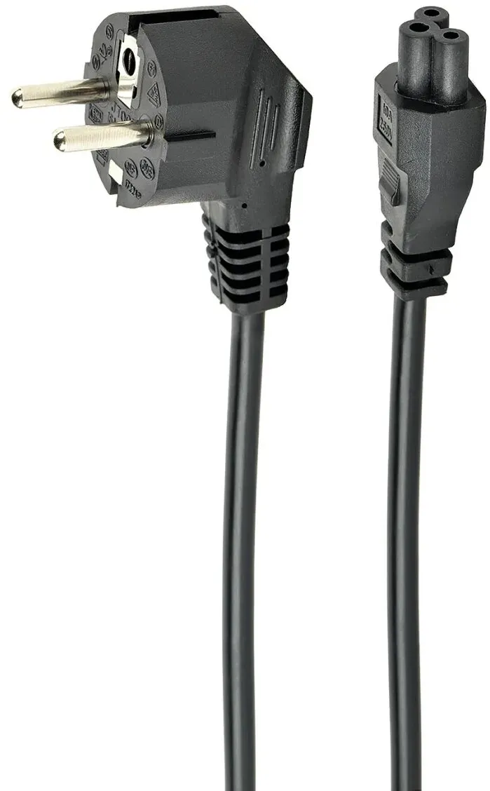 Gembird PC-186-ML12-1M Stromkabel Schwarz CEE7/7 C5-Koppler