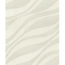 Rasch Textil Vliestapete Wellen 10,05 x 0,53 m 300 g Beige/Cremeweiß 608014