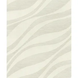 Rasch Textil Vliestapete Wellen 10,05 x 0,53 m 300 g Beige/Cremeweiß 608014