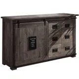 MASSIVMOEBEL24.DE Sideboard 140 x 85 x 45 cm Grau