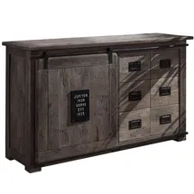 MASSIVMOEBEL24.DE Sideboard 140 x 85 x 45 cm Grau
