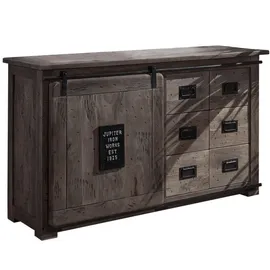 MASSIVMOEBEL24.DE Sideboard 140 x 85 x 45 cm Grau