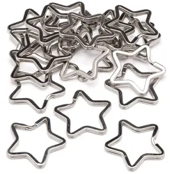 Schlüsselringe aus Metall in Sternform (pro Set 20) Schmuck Basteln