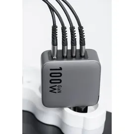 forcell F-Energy Ladegerät mit 3x USB C und USB A - 100W PD und Quick Charge 4.0