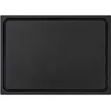 morleos Muvell Schneidebrett Kunststoff HDPE500 | Schwarz 60x40x2 cm | Schneidbrett | Gastro Profi BBQ & Bar Küchenbrett | 1 Seite mit Saftrinne |