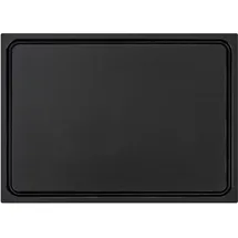 morleos Muvell Schneidebrett Kunststoff HDPE500 | Schwarz 60x40x2 cm | Schneidbrett | Gastro Profi BBQ & Bar Küchenbrett | 1 Seite mit Saftrinne |