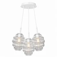 s.luce Echos 3-flg. 3,0 cm Oval Klar/Weiß