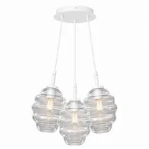 s.luce Echos 3-flg. 3,0 cm Oval Klar/Weiß