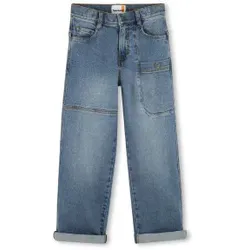 Timberland für Jungen. T60477 Blaue, locker sitzende Jeans (12años= 150cm), Lässig, Baumwolle, Denim, Kinderbekleidung
