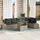 vidaXL Garten-Sofa-Set 7-tlg. hellgrau Polyrattan