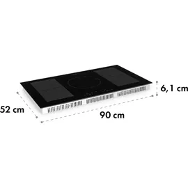 Klarstein Induktionskochfeld, Glaskeramik Kochfeld, Induktionskochfeld mit 5 Platten, Einbau-Induktionskochfeld mit Touch-Display, Digitalanzeige und Timer-Funktion, Schnelles Aufheizen, 9300 Watt