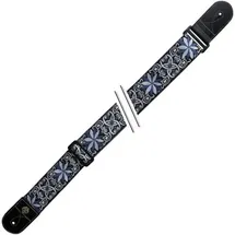 Gewa Gitarrengurt Folk Jacquard Blue-White
