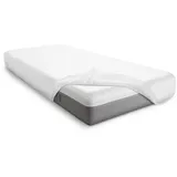 sleezzz Vital wasserdichtes Molton Spannbettlaken 100 x 200 cm weiß