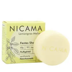 NICAMA Festes Shampoo Lemongras-Melisse (Fluffig & Voll)