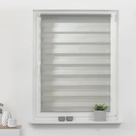 Lichtblick Duo Rollo / Doppelrollo Klemmfix 90 x 150 cm grau