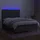 vidaXL Boxspringbett mit Matratze & LED Dunkelgrau 140x190 cm Stoff